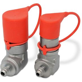 Summit Hydraulics 90 Degree Flat Face Skid Steer Hydraulic Quick Connect Coupler Set 3/8″ JIC Male Thread