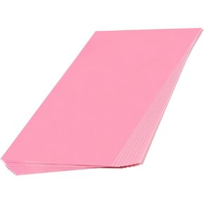 10 Pcs A4 Size Pink Opaque Rigid Plastic Sheet, 0.5mm Thick PVC Sheet 297mm x 210mm for Office DIY Cutting