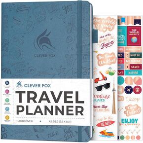Clever Fox Travel Journal Pocket – Vacation & Road Trip Itinerary Planner Organizer & Traveling Memory Diary – Small Traveler Notebook (Lavender)