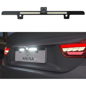 License Plate Backup Camera W/Night Vision 36 LED Lights Reverse Rear View Camera Universal for Pickup Truck Car SUV with Optional Guideline No Drill Installation Waterproof