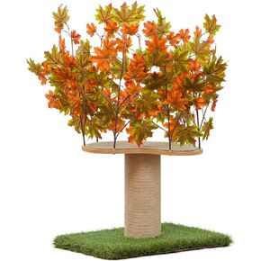 On2 Pets 2ft Interchangeable Leaves Kitty Tree with Scratching Post, Cat Activity Condo Made in USA with Love and Care