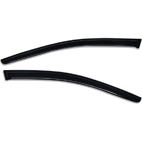 Lightronic WV92908 Outside-Mount Side Window Visor Deflector Rain Guard, Dark Smoke, 2-Pieces Set, Fits 2008-2018 Dodge Grand Caravan, 2008-2016 Chrysler Town & Country