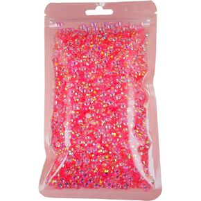 أحجار الراين الوردية الشفافة AB Jelly 4 مم، 10000 قطعة من حجر الراين الراتينج الفضفاض ss16 حجر قطع الماس اللامع للأكواب والأحذية والقلم وفنون الأظافر والمشروعات اليدوية