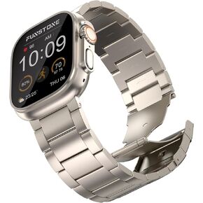 Titanium Magnetic Watchband Fits Apple Watch Ultra/Ultra 2 (49mm) - Titanium Apple Ultra Watch Replacement Band, Titanium iWatch Ultra Wristband for Men (Band width 22mm)