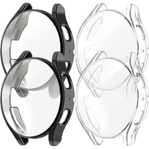 for Samsung Galaxy Watch 5/Galaxy Watch 4 40mm Case, 4-Pack Soft TPU Full Around Face Cover Replacement Screen Protector Bumper Accessories for Samsung Galaxy Watch 5/Galaxy Watch 4 40mm