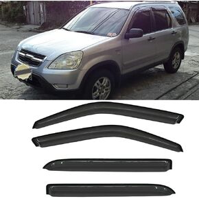 4pcs Side Window Wind Deflectors,Outside Mount Shade Sun rain Guards,Dark Smoke Visors for 2007-2011 CR-V 94655
