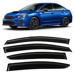 4PCS Window Visors Deflectors Vent Guards Sun Wind Rain Shield Fits for 2015-2019 Subaru-WRX STI Car Window Visors in Saudi Arabia