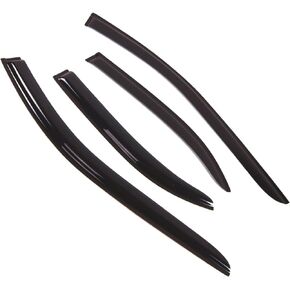 Tuningpros Window Visor Compatible with 2003-2010 Kia Sorento, DGWV2-285 Outside Mount Deflector Rain Guard Dark Smoke, 4 Pcs Set