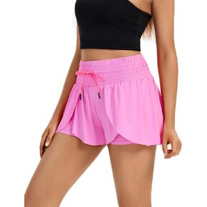 Blaosn Flowy Running Shorts for Women Gym Yoga Workout Athletic Tennis Golf High Waisted with Pockets Cute Clothes Summer