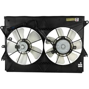 DNA MOTORING OEM-RF-0290 Factory Style Radiator Cooling Fan Assembly Cooling Efficiency Improved Direct Replacement [Compatible with 05-10 Scion tC] Black