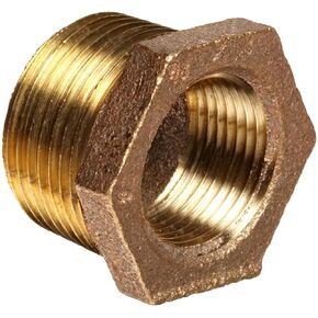 Anderson Metals-38110-3212 Brass Threaded Pipe Fitting, Hex Bushing, 2" Male x 3/4 " Female