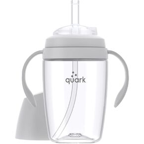 Quark BuubiBottle Sip Toddler Sippy Cup with Handles & Straw Transition Sippy Cups for Baby - Easy-Clean Wide Mouth Opening, Dishwasher Safe - BPA-Free, PVC-Free, Toxin-Free - 8 Oz, Purple in Saudi Arabia