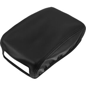 X AUTOHAUX Black Faux Leather Armrest Protector Cover Pad Replacement for Mazda 6 2014-2018 Black Stitches