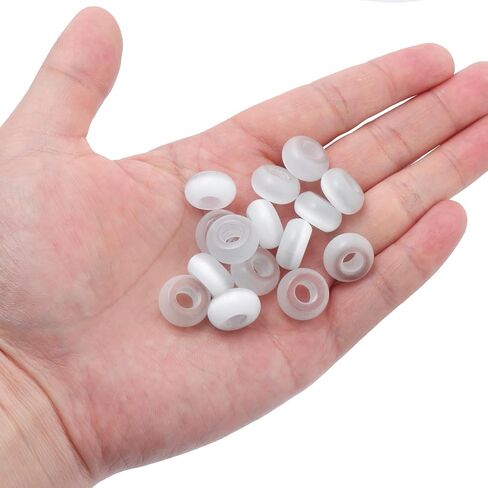 Large Hole Gemstone Beads for Jewelry Making,Loose Macrame Natural Stone Beads Pack of 15,Blue Turquoise(8 * 14mm) in Saudi Arabia