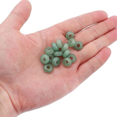 Large Hole Gemstone Beads for Jewelry Making,Loose Macrame Natural Stone Beads Pack of 15,Blue Turquoise(8 * 14mm) in Saudi Arabia