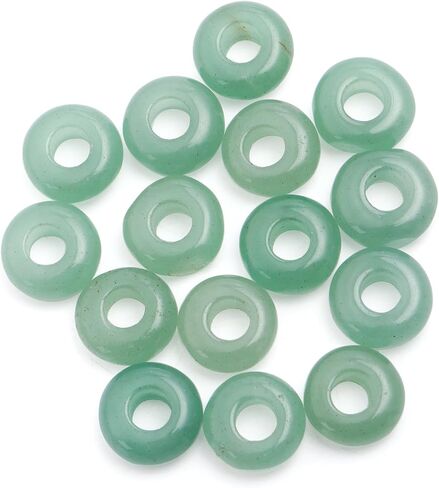 Large Hole Gemstone Beads for Jewelry Making,Loose Macrame Natural Stone Beads Pack of 15,Blue Turquoise(8 * 14mm) in Saudi Arabia