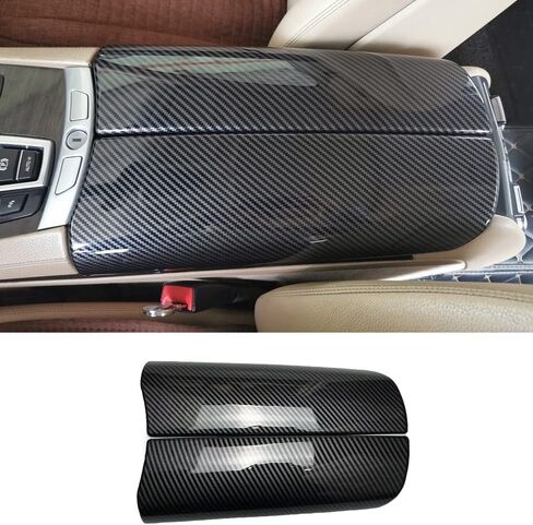 أغطية صندوق وحدة التحكم المركزية لسيارة BMW 7 Series E65 E66 F01 F02 G11 G12 2002-2021 كربون فوبر لون داخلي مسند الذراع لوحة غطاء حماية تزيين ملحقات السيارات (F01 F02 2009-2015) in Saudi Arabia