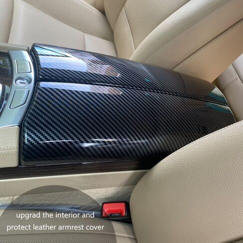 أغطية صندوق وحدة التحكم المركزية لسيارة BMW 7 Series E65 E66 F01 F02 G11 G12 2002-2021 كربون فوبر لون داخلي مسند الذراع لوحة غطاء حماية تزيين ملحقات السيارات (F01 F02 2009-2015) in Saudi Arabia