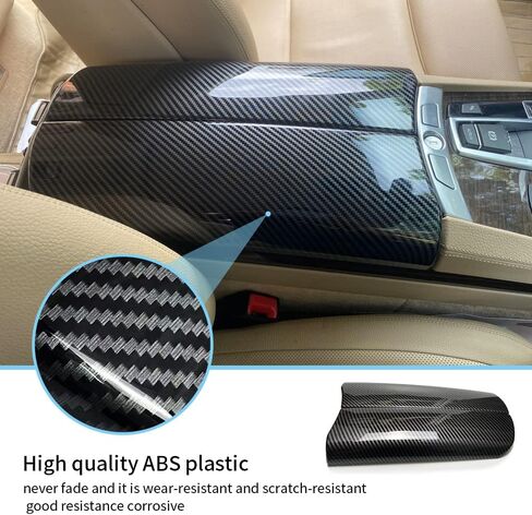 أغطية صندوق وحدة التحكم المركزية لسيارة BMW 7 Series E65 E66 F01 F02 G11 G12 2002-2021 كربون فوبر لون داخلي مسند الذراع لوحة غطاء حماية تزيين ملحقات السيارات (F01 F02 2009-2015) in Saudi Arabia