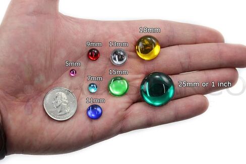 25mm Flat Back Matte Frosted Finish Acrylic Round Cabochons - 10 Pieces (Red Ruby H503) in Saudi Arabia