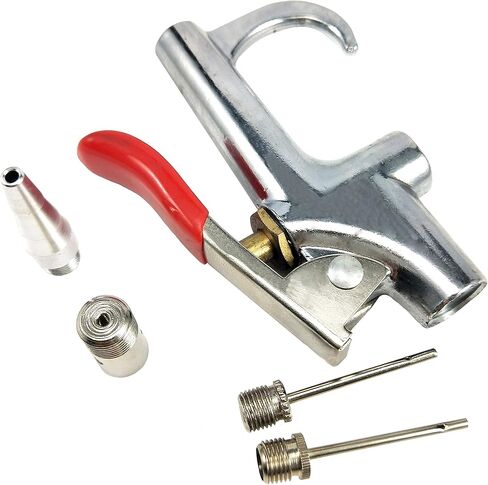 ملحقات ضاغط الهواء من النوع الصناعي 17 قطعة، مجموعة النفخ، مع مسدس النفخ، ظرف الهواء، إبر النفخ D-17 in Kuwait