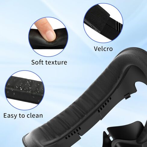 واجهة وجه من السيليكون RGEEK لـ Quest 3، غطاء وسادة للوجه مع وسادة من إسفنج البولي يوريثان، غطاء وجه وسادة أنف خفيفة مضادة للتسرب لملحقات Quest 3 in Kuwait