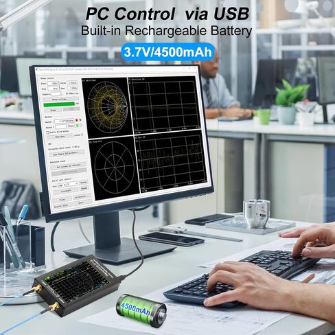 NanoVNA-F V3 1 ميجا هرتز - 6 جيجا هرتز محلل شبكة المتجهات، 4.3 بوصة HF VHF UHF SHF محلل هوائي بطارية مدمجة 4500 مللي أمبير في الساعة، قياس معلمة S، الجهد SWR، المرحلة، التأخير، مخطط سميث، RTC في الوقت الحقيقي، 801 نقطة مسح in Saudi Arabia