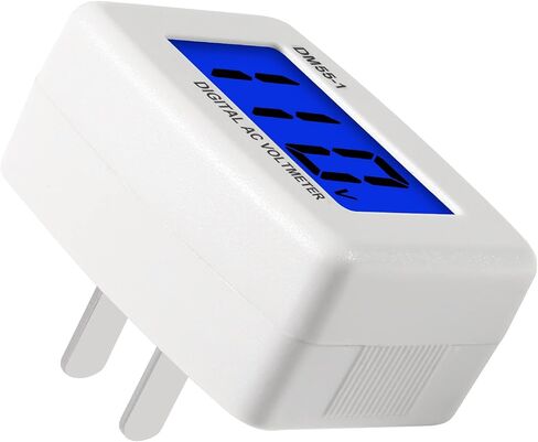 3 قطع شاشة اختبار الجهد، قابس أمريكي مسطح تيار متردد 80-300 فولت LCD شاشة قياس الجهد الفولتميتر الرقمي، 110 فولت 220 فولت لوحة الجهد الكهربائي مقياس اختبار فولت للقابس المنزلي في منفذ لقياس الجهد الكهربائي in Saudi Arabia