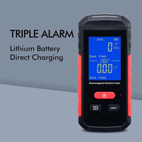 مقياس EMF، كاشف إشعاع المجال الكهرومغناطيسي الرقمي القابل لإعادة الشحن، عمل عالي الدقة للمنزل والمكتب والخارج والصناعية وصيد الأشباح in Kuwait
