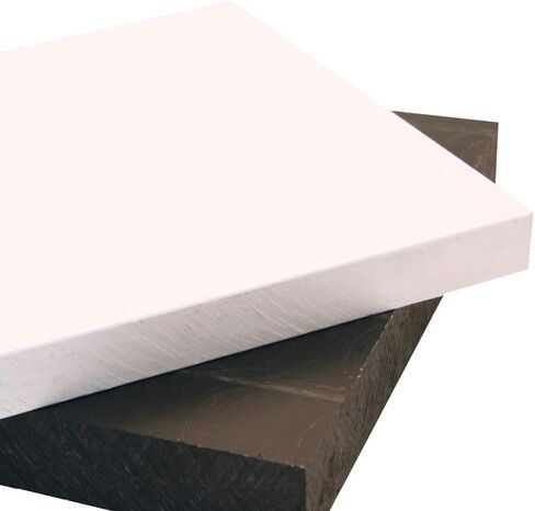 لوح HDPE من البولي إيثيلين عالي الكثافة - لوح بلاستيكي بسمك 1/4 بوصة وطول 12 بوصة × عرض 12 بوصة باللون الأبيض in Kuwait