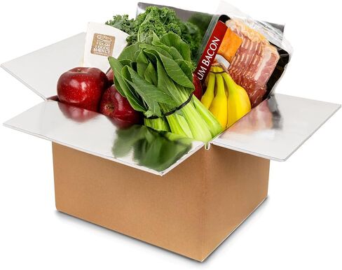 Nice Packs-Insulated Shipping Box-Reusable Cooler Box with Insulation for Frozen Food- Aluminum Moving Box-Frozen Food Cold Box-Dry Cooler Boxes in Saudi Arabia