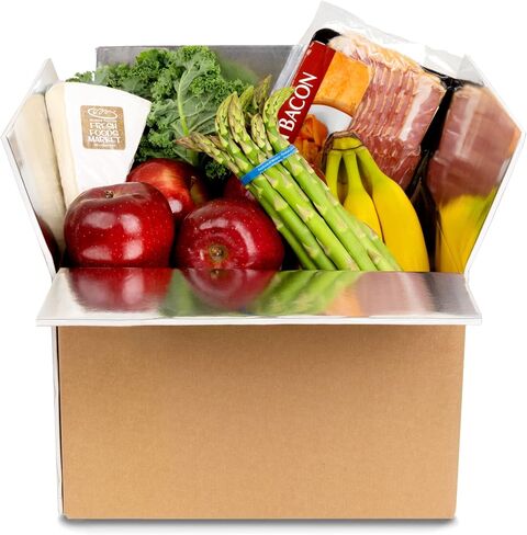 Nice Packs-Insulated Shipping Box-Reusable Cooler Box with Insulation for Frozen Food- Aluminum Moving Box-Frozen Food Cold Box-Dry Cooler Boxes in Saudi Arabia