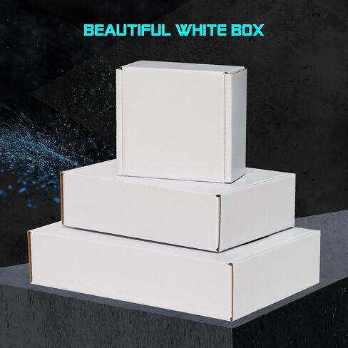100 Pack 4x4x2 Small White Shipping Boxes - Corrugated Cardboard Mailer for Packaging, Mailing, Moving, Gifts - Eco-Friendly and Recyclable - Manufacturer Direct in Saudi Arabia
