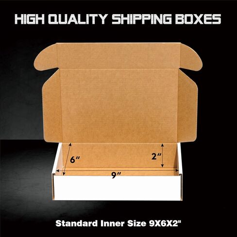 100 Pack 4x4x2 Small White Shipping Boxes - Corrugated Cardboard Mailer for Packaging, Mailing, Moving, Gifts - Eco-Friendly and Recyclable - Manufacturer Direct in Saudi Arabia