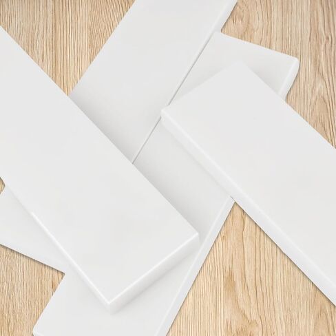 كتلة HDPE ورقة بلاستيكية من البولي إيثيلين الأبيض كتلة عالية الكثافة مستطيلة من الورق الصلب لمشاريع DIY تحسين الأرضيات المنزلية (3/4 بوصة × 12 بوصة × 3 بوصة، 4 قطع) in Saudi Arabia