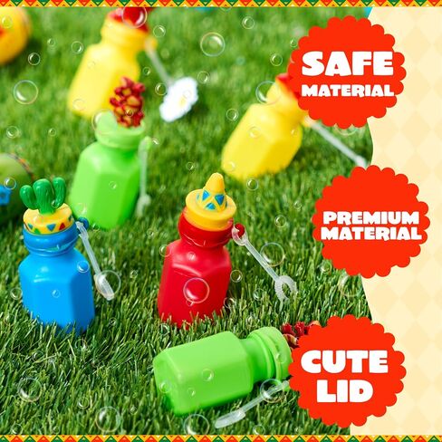 JOYIN 24 Pcs Mexican Mini Bubble Wands Set for Cinco De Mayo Birthday Party, Fiesta Bubble Bottle for Baby Shower Holiday Carnival Party, Fiesta Themed Party in Saudi Arabia