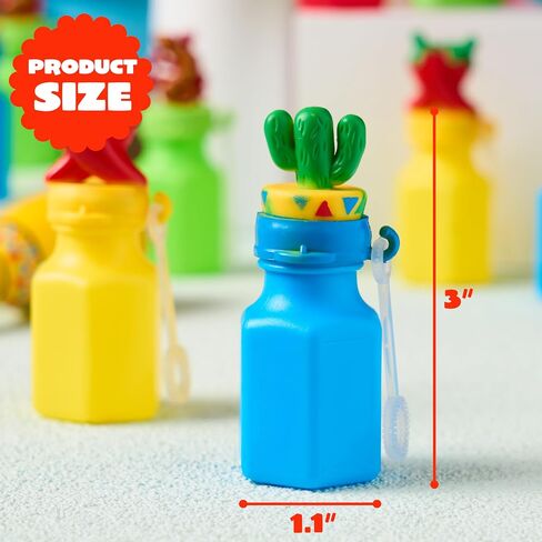 JOYIN 24 Pcs Mexican Mini Bubble Wands Set for Cinco De Mayo Birthday Party, Fiesta Bubble Bottle for Baby Shower Holiday Carnival Party, Fiesta Themed Party in Saudi Arabia
