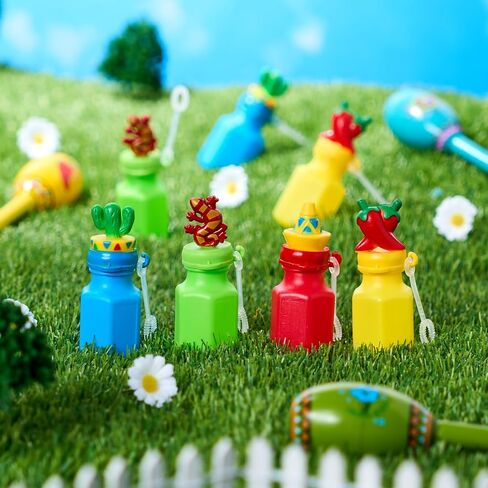 JOYIN 24 Pcs Mexican Mini Bubble Wands Set for Cinco De Mayo Birthday Party, Fiesta Bubble Bottle for Baby Shower Holiday Carnival Party, Fiesta Themed Party in Saudi Arabia