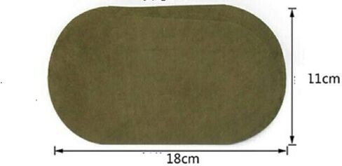 2Pieces DIY Applique Soft Velvet Patches Sewing Applique Iron-on Elbow Knee Repair Decor Patches,Red in Saudi Arabia