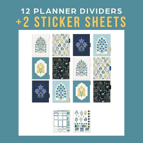 Happy Planner Disc-Bound 12-Month Planner, July 2024–June 2025 Daily, Weekly, and Monthly Planner, Big Size, Vertical Layout, Exotic Borders, 72 Pages, 12 Dividers, 2 Sticker Sheets, 8.5" x 11" in Saudi Arabia