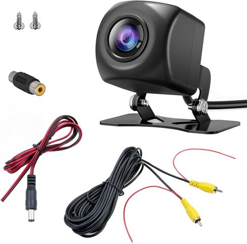 كاميرا احتياطية AHD للسيارة، كاميرا الرؤية الخلفية Starlight 1280x720P، نظام كاميرا عكس السيارة مع محول موصل أنثى إلى أنثى بعدسة عين السمكة in Kuwait