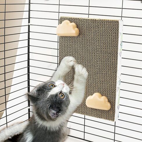 Cat Scratching Post for Cage 40X10CM, Cage Wall Mounted Cat Scratcher, Cardboard Scratcher, SCR-40X10CM-3.3CM in Saudi Arabia
