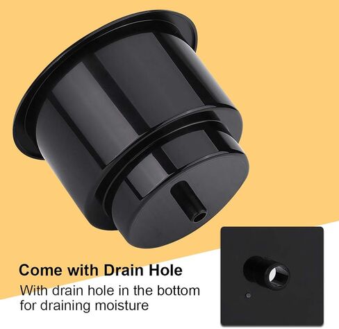 Plastic Cup Drink Holder for Boat, Universal Drink Bottle Can Cup Holder Insert Marine with Insert Drain Hole for Marine Rv Boat Yacht Car(White) Cup Holders in Kuwait