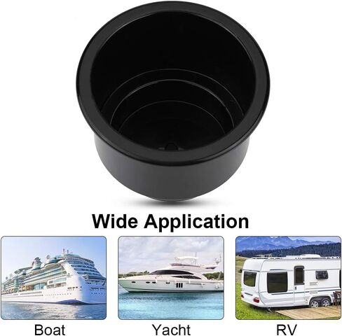 Plastic Cup Drink Holder for Boat, Universal Drink Bottle Can Cup Holder Insert Marine with Insert Drain Hole for Marine Rv Boat Yacht Car(White) Cup Holders in Kuwait