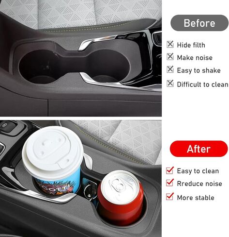 Yumzeco متوافق مع 2022 2023 Chevy Bolt EV EUV حامل الأكواب، 2022 2023 شيفروليه بولت مركز وحدة التحكم حامل الأكواب، حاملات الأكواب لملحقات الترباس 2022 2023 (مادة TPE) in Kuwait