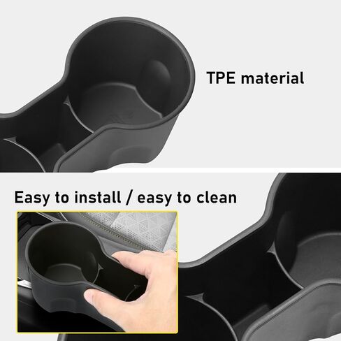 Yumzeco متوافق مع 2022 2023 Chevy Bolt EV EUV حامل الأكواب، 2022 2023 شيفروليه بولت مركز وحدة التحكم حامل الأكواب، حاملات الأكواب لملحقات الترباس 2022 2023 (مادة TPE) in Kuwait