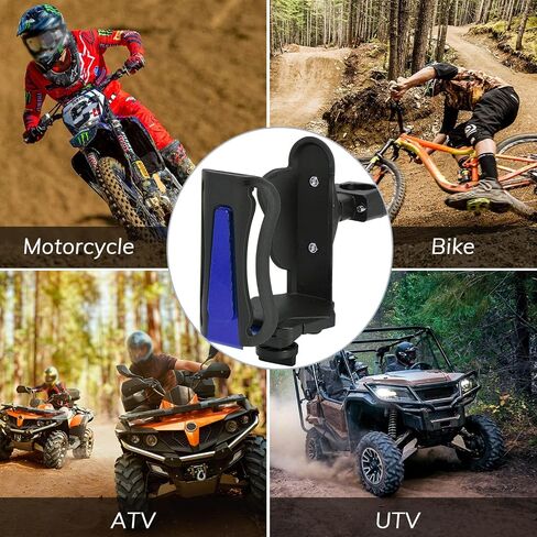 حامل أكواب الدراجة النارية، زجاجة مشروبات مياه قابلة للتعديل للدراجات النارية ATV UTV 22/25/28 مم، فضي in Saudi Arabia