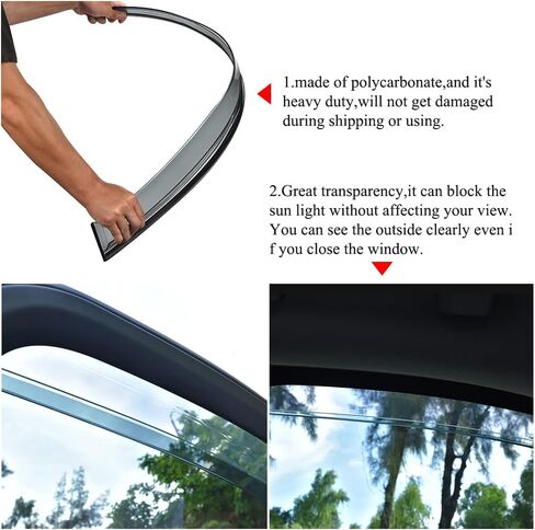 Vesul المطر الحرس نافذة قناع متوافق مع 2023 2024 تويوتا bz4x سوبارو سولتيرا 3-351TY004 نافذة الرياح منحرف درع غطاء قناع خارج نوع جبل in Kuwait