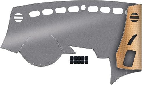 Upgrade Dacron Dashboard Cover Fit for 2014 2015 2016 2017 2018 K-ia Forte Effective Anti Glare, Reduce Reflection, Sun Protection, Dust Proof, UV-Proof -Grey in Saudi Arabia