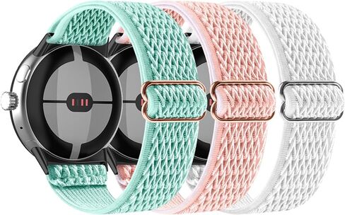 3 Pack Nylon Stretchy Loop Watch bands Compatible for Google Pixel Watch 2/ Pixel Watch Band, Sport Adjustable Wristband replacement for Pixel Watch 2/1 Men Women in Kuwait
